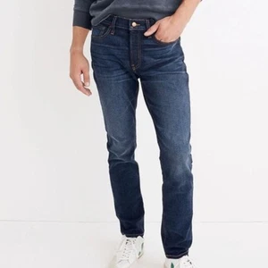 Jeans uomo Madewell slim autentici flex in denim blu lavaggio Baxley - Foto 1 di 10