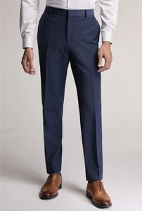 Ted Baker Modern Navy Mix Suit Trousers Pants 34R Wool /LINE - Picture 1 of 12