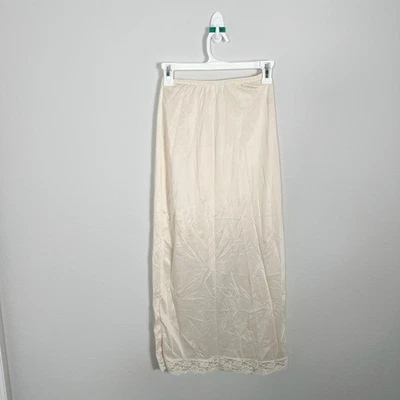 De Colección Greenco Maid Nylon Medio Deslizamiento Encaje Dobladillo Ranuras Rosa Sedoso/Doblado Talla Pequeña Foto 1 de 4