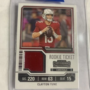 2023 Panini Contenders RC Rookie Ticket Jersey Patch Cardinals Clayton Tune - Bild 1 von 2