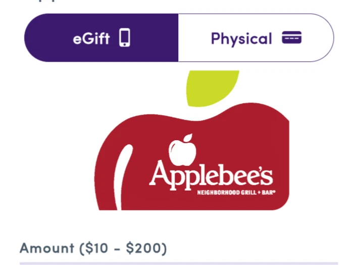 e tarjeta regalo apple bees Foto 1 de 1