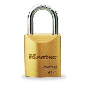 MASTER LOCK 6840KALJ-10G145 Keyed Padlock, 29/32 in,Rectangle,Gold 3KJK7 - Picture 1 of 1