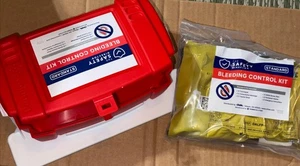 Kit de control de sangrado - Estuche rígido, sellado de fábrica más soporte de montaje en pared - Imagen 1 de 4