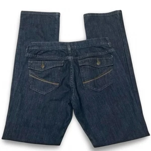 Sonoma Jeans Damen 8 Modern Fit Straight Low Rise Preppy Dark Wash Blau Stretch - Bild 1 von 9