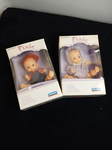 Lot Of 2 Vintage 1985 6" PLAYMATES PIXIE #905506 Boy Girl FULLY JOINTED/113 - Picture 1 of 7