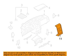 FORD OEM Explorer Sport Trac Instrument Panel Dash-Center Bezel 6L2Z7804302KA - Picture 1 of 2
