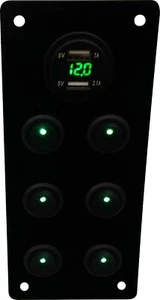 GREEN 12V Switch Panel/Unit  Motorhome VW Campervan Watercraft - Picture 1 of 1