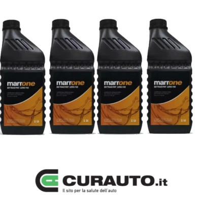 MARRONE 4 LITRI OLIO MOTORE 10W40 A BASE SINTETICO PER VETTURA AUTO BENZINA O DIESEL