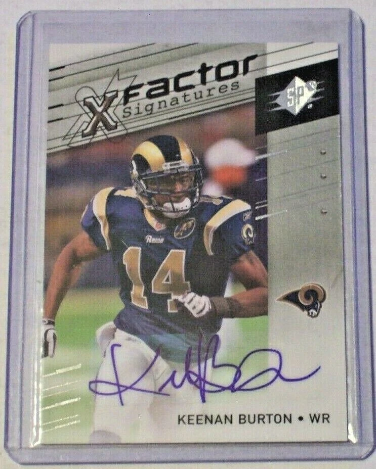 2009 SPx X-Factor Autograph Keenan Burton Rams Kentucky Auto - Image 1 of 1