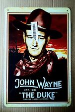 Blech- Metallschild "Retro Filmplakat von JOHN WAYNE" - 20 x 30 cm - NEU & OVP