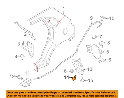 MITSUBISHI OEM 90-24 3000GT Componentes de guardabarros - Clip de revestimiento de guardabarros MB253964 Foto 1 de 2