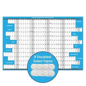 2025 Wall Calendar Monthly Large Wet & Dry Erase Laminated, Size 24" x 36" - Picture 1 of 8