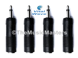 (4) 1/4" Female Jack to 1/8" Male Plug Mono Microphone Audio Mic Adapter VWLTW - Picture 1 of 5