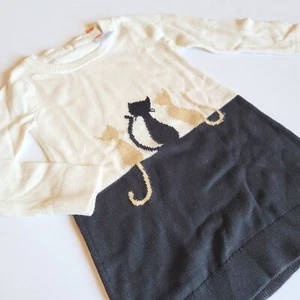 Gymboree Girls sz 5 "City Kitty" Kitten Pals Sweater Dress NWT Cat - Picture 1 of 3