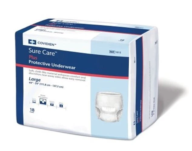 COVIDIEN Surecare Protective Underwear, Large, Heavy Absorbency Pull On, 1615 - Pack of 1