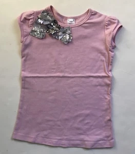 European Designer Twirl Pink Silver Flower Top Sz 6 - Picture 1 of 2