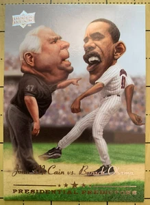 2008 UPPER DECK BASEBALL - PRES. PREDICTORS - JOHN McCAIN vs. BARACK OBAMA PP-12 - Picture 1 of 2