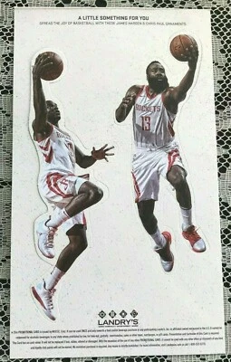 Bonecos de papel pop-out Houston Rockets Landry James Hardin Chris Paul 2018 - Imagem 1 de 4