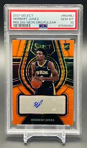2021 Herbert Jones Select Neon Orange Pulsar Auto /30 PSA 10 RC Rookie Gem Mint - Picture 1 of 2