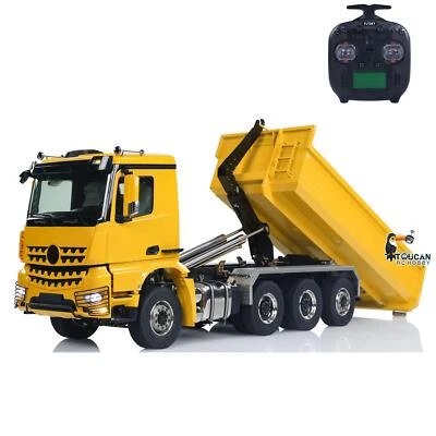 Metal 8x8 1/14 RC Hydraulic Roll Off Full Dumper Truck Dump Cars 3-Speed Gearbox - Image 1 of 4