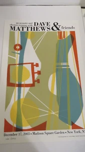 Poster firmato NWoT Dave Matthews MSG New York, NY 17/12/2003 #35/400 - Foto 1 di 5