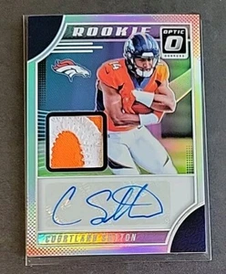 Courtland Sutton 2018 Donruss Optic Prizm Rookie Patch Auto #3/15 RC - Rare RPA - Picture 1 of 10