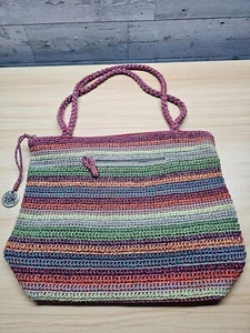 THE SAK RAINBOW WOVEN HOBO TOTE BAG PURSE - Picture 1 of 6