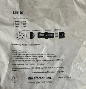 IFM Efector Inc E18165 Connector  - Picture 1 of 3