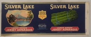 Label Silver Lake Jersey Asparagus Laning Birdgeton New Jersey Train - Picture 1 of 1