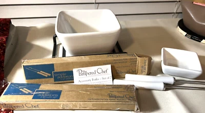 Juego de accesorios para fondue The Pampered Chef Simple Additions juego de 7 piezas SIN CAJA wc Foto 1 de 4