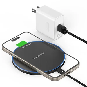 For iPhone AirPods Samsung Fast Wireless Charger 15W Max Wireless Charging Pad - Bild 1 von 13