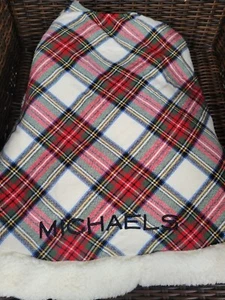 Pottery Barn Stewart Plaid Tree Skirt Monogrammed Michaels - Picture 1 of 3