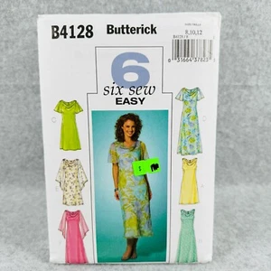 Butterick 4128 Kleid gefüttert mit Flatterärmeln Misses Gr. 8 12 Muster leicht - Bild 1 von 6