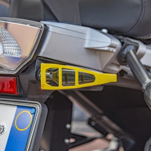 1 Stück Motorrad-Blinkerschutz GELB 40 JAHRE GS Aluminium LONG BASE - Bild 1 von 8