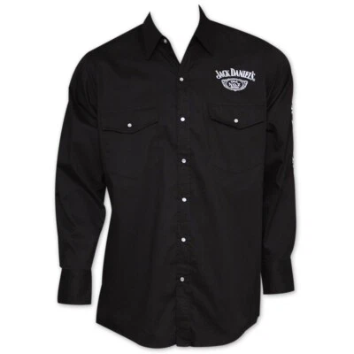 Jack Daniel's Button-Up Long-Sleeve Shirt - Black Black - Image 1 of 3