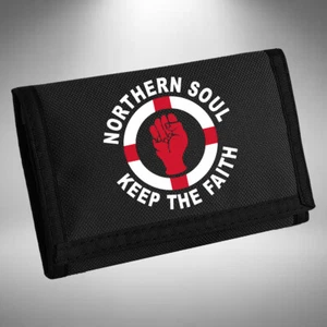 Northern Soul - Keep The Faith Wallet Bag Base Ripper Wallet St Georges Cross - Picture 1 of 3