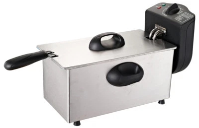 Fritteuse 3L Edelstahl Kaltzonen Friteuse 2000W 3 Liter Fritöse Frittöse NEU - Bild 1 von 4