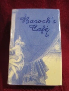 VINTAGE BAROCK'S CAFE BRUSSELS BELGIUM STICK MATCH BOX WOOD SAFETY OBAMA ? EUROP - Picture 1 of 5
