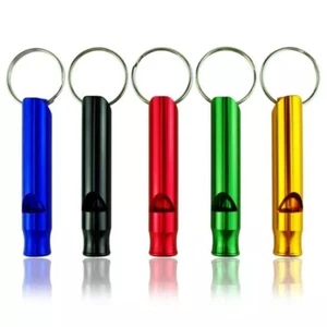 An Aluminium rape sports whistle keyring. Handy safety gadget. Very loud whistle - Picture 1 of 4