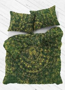 Duvet Cover Tie Dye Indian Set Bedding Mandala Comforter Queen Quilt Green Dye