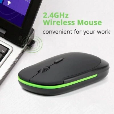 2.4 GHz Wireless Cordless Mouse Mice Optical Scroll For PC Laptop Computer + USB - Image 1 of 4