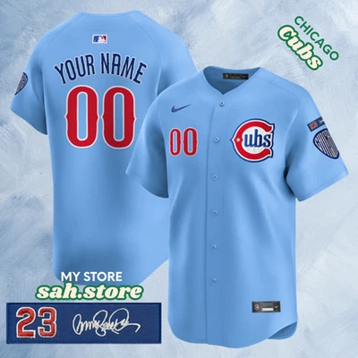 Custom Chicago Cubs Cool Base Men's Stitched Jersey - Image 1 of 2