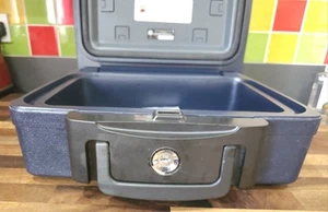 SentrySafe Portable Safe Box with Lock & 2 Keys Dark Blue - Picture 1 of 9