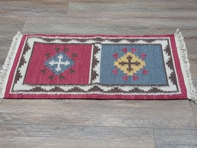 Alfombra Bohemia Oushak, Alfombra Turca Oushak, Alfombra Contemporánea Hecha a Mano, 2x3 Pies Foto 1 de 4