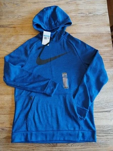 NWT Nike Therma-Fit Training Hoodie HEATHER BLUE CU6238-492 Mens Sz M $60 - Picture 1 of 5