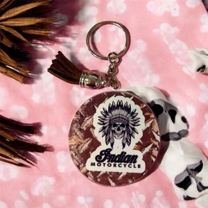 Indian Motorcycle Handmade Keychain - Picture 1 of 2