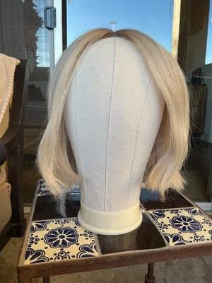 Beautiful ash blonde long bob hair topper 100% human hair - Image 1 of 4