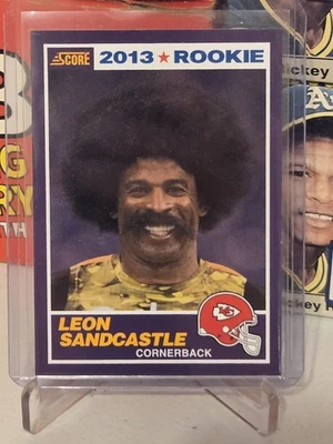 Deion Sanders 2013 Score LEON SANDCASTLE PURPLE PARALLEL SP Card #441 Prime Time - Image 1 of 2