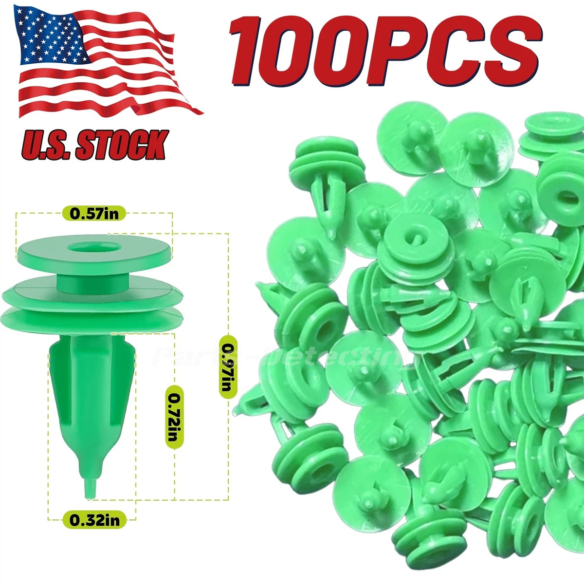 Nuevo 50 Piezas De Sujetador De Clip De Retención De Moldura De Panel De Puerta De Plastico De 8 Mm Para Coche~p116594060