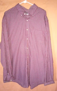Dress Shirt, Red w/white/blue stripes design, size: XXL by Cherokee preowned - Picture 1 of 9